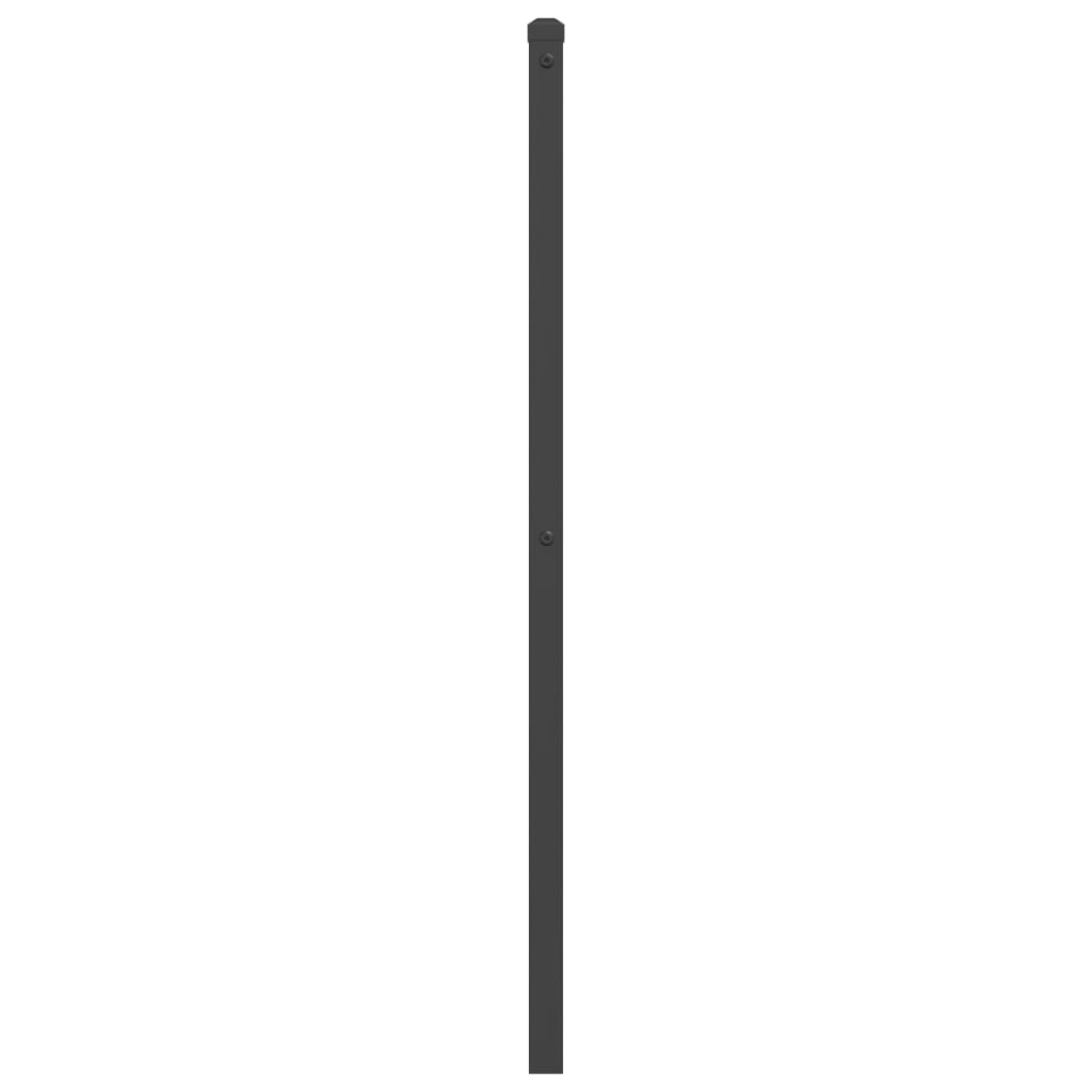 vidaXL Metalowe wymienne wezgłowie, czarne, 75 cm