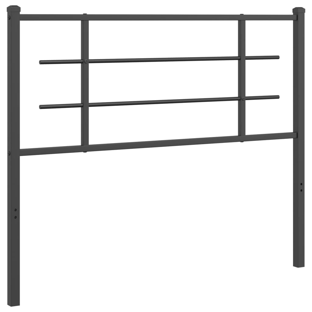vidaXL Metalowe wymienne wezgłowie, czarne, 107 cm