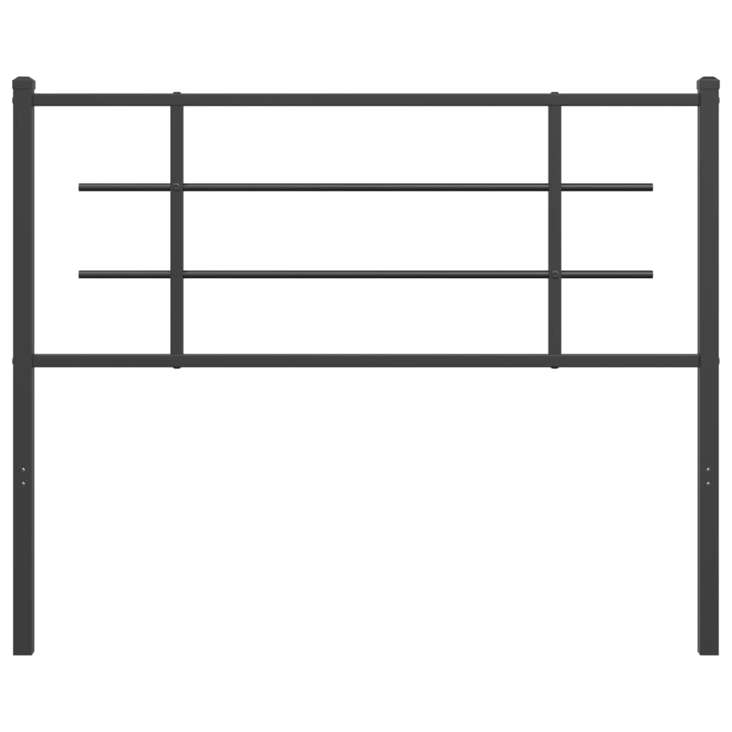 vidaXL Metalowe wymienne wezgłowie, czarne, 107 cm