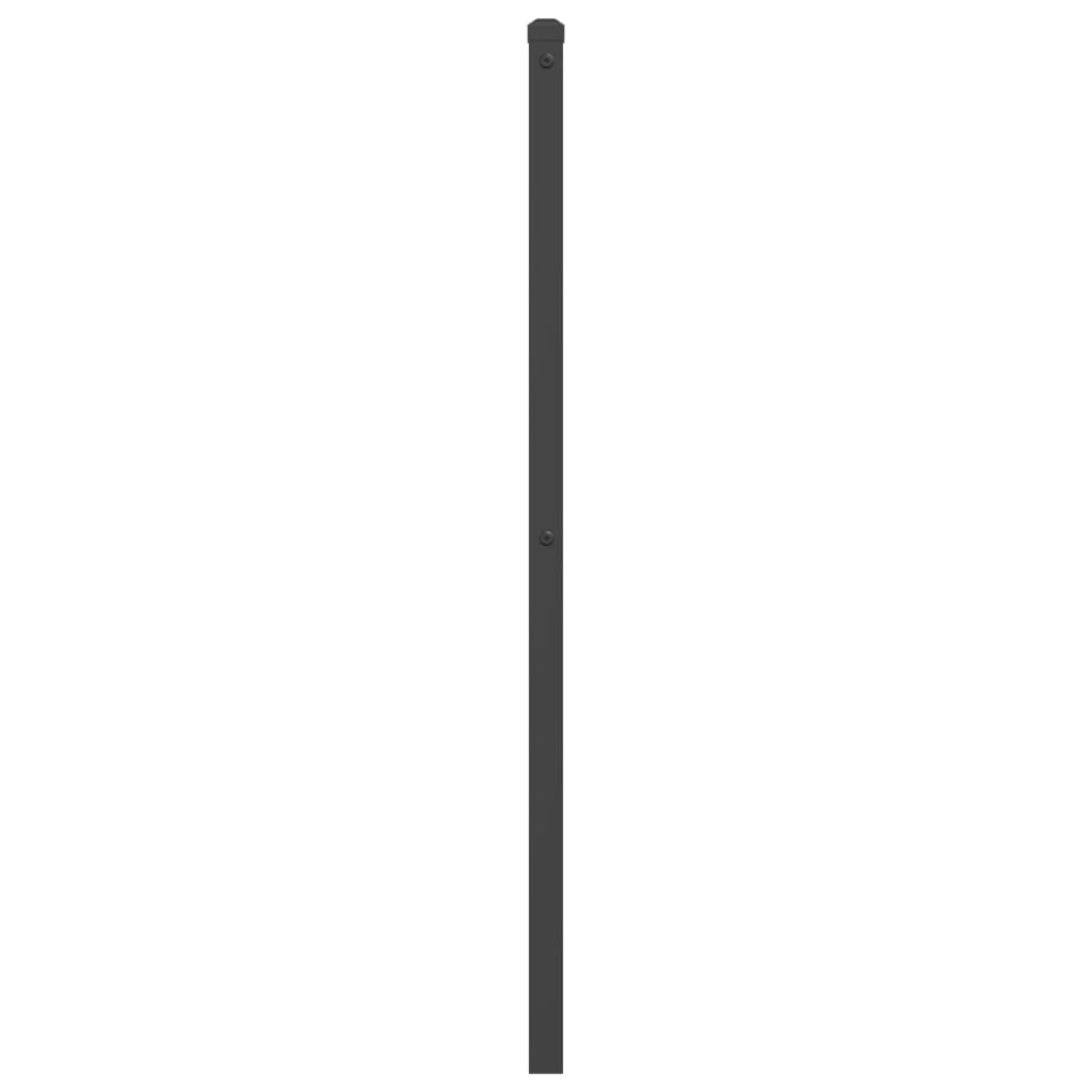vidaXL Metalowe wymienne wezgłowie, czarne, 107 cm