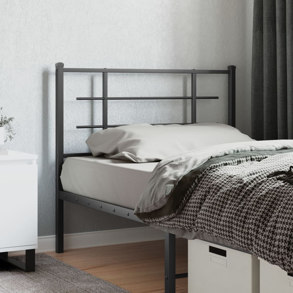 vidaXL Metalowe wymienne wezgłowie, czarne, 107 cm