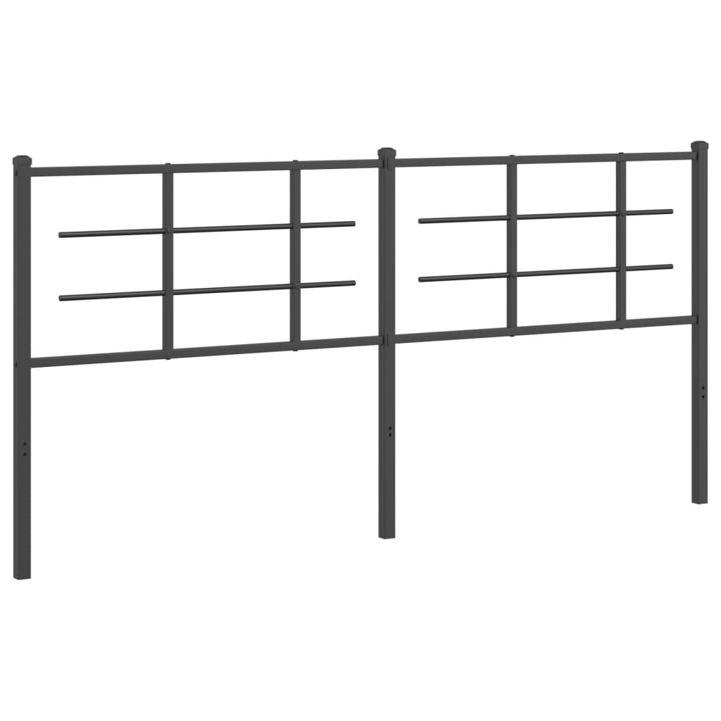 vidaXL Metalowe wymienne wezgłowie, czarne, 180 cm