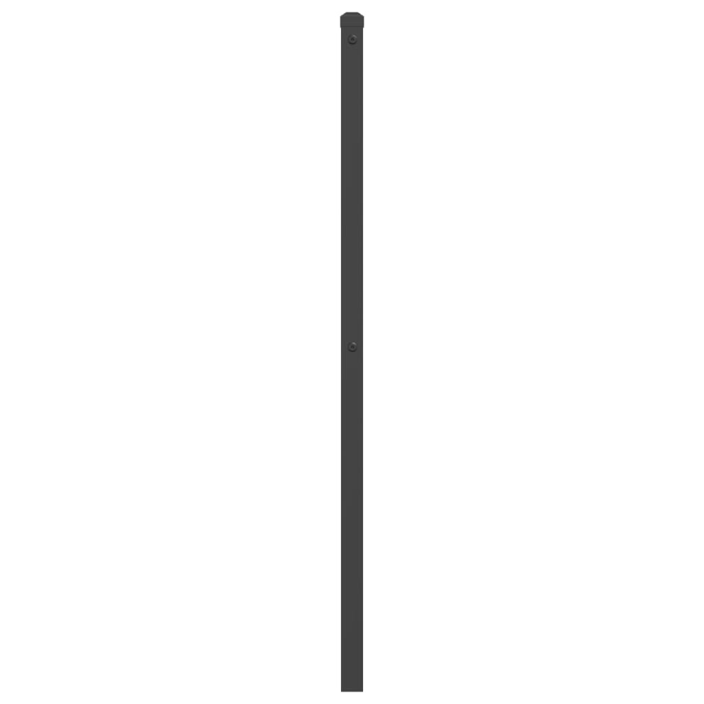 vidaXL Metalowe wymienne wezgłowie, czarne, 193 cm