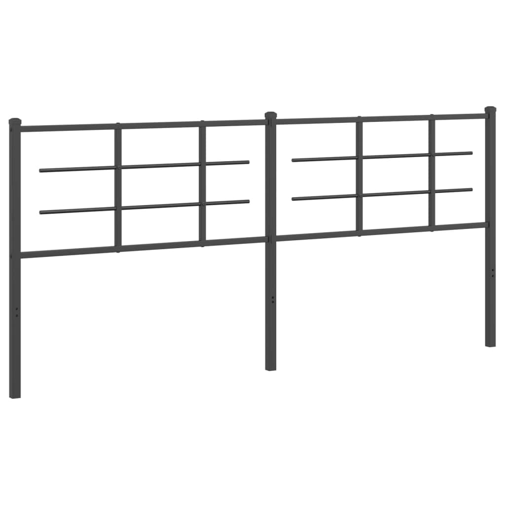 vidaXL Metalowe wymienne wezgłowie, czarne, 200 cm