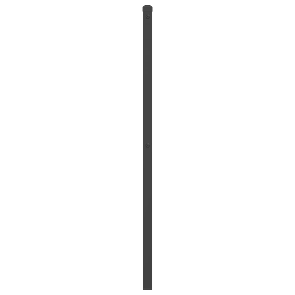 vidaXL Metalowe wymienne wezgłowie, czarne, 200 cm