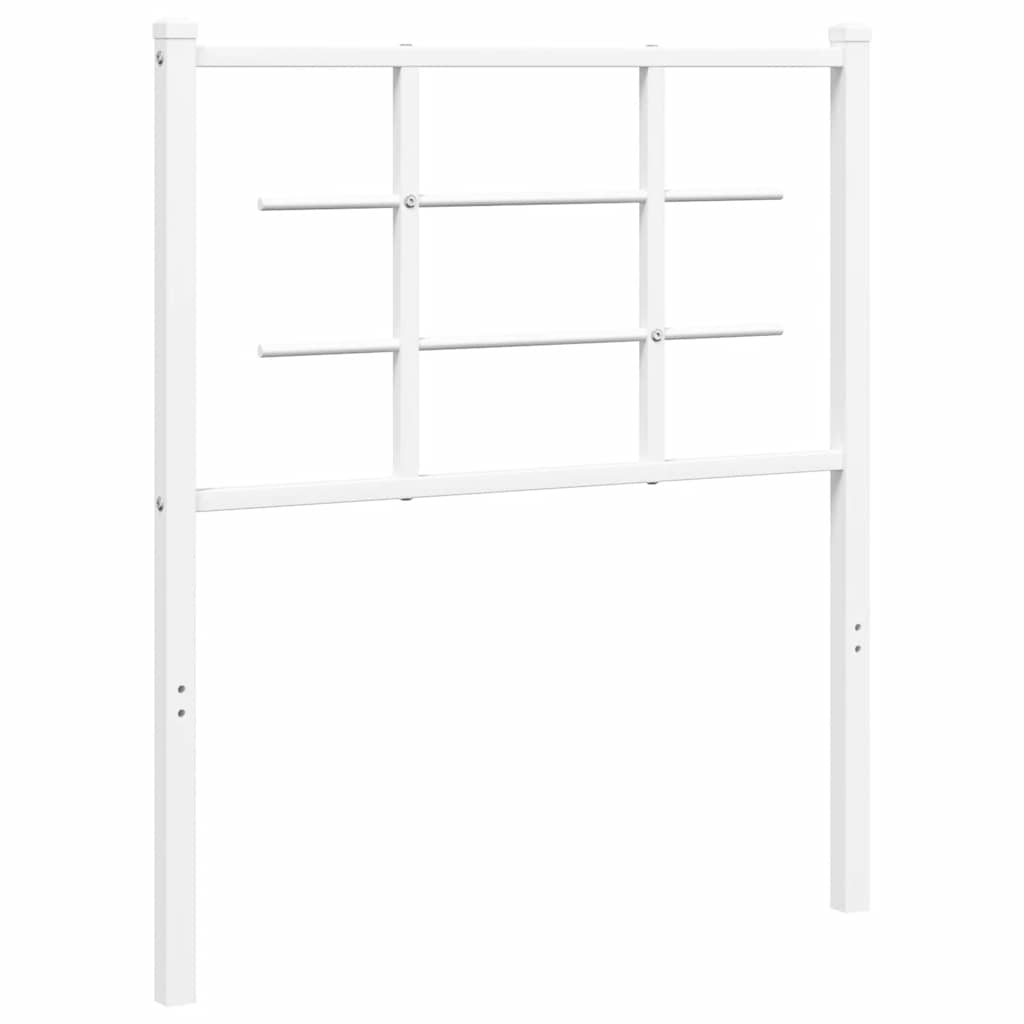 vidaXL Metalowe wymienne wezgłowie, białe, 75 cm