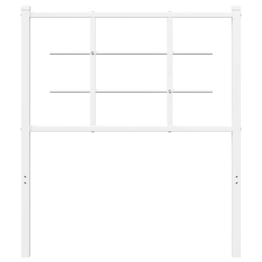 vidaXL Metalowe wymienne wezgłowie, białe, 75 cm