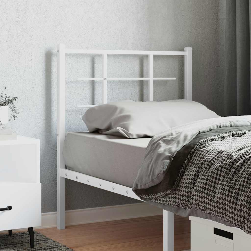 vidaXL Metalowe wymienne wezgłowie, białe, 75 cm