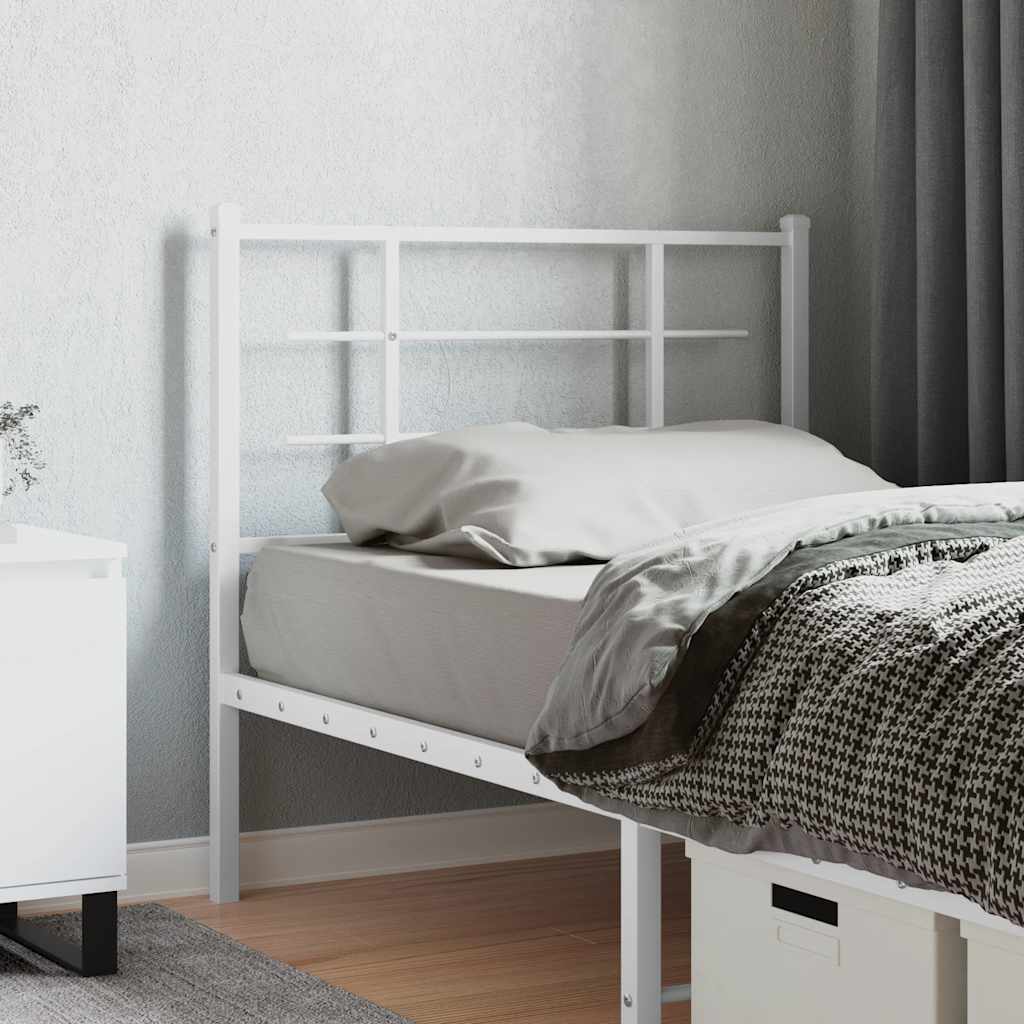 vidaXL Metalowe wymienne wezgłowie, białe, 100 cm