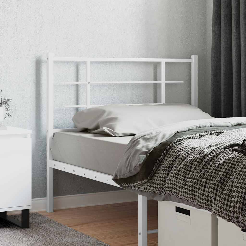 vidaXL Metalowe wymienne wezgłowie, białe, 107 cm