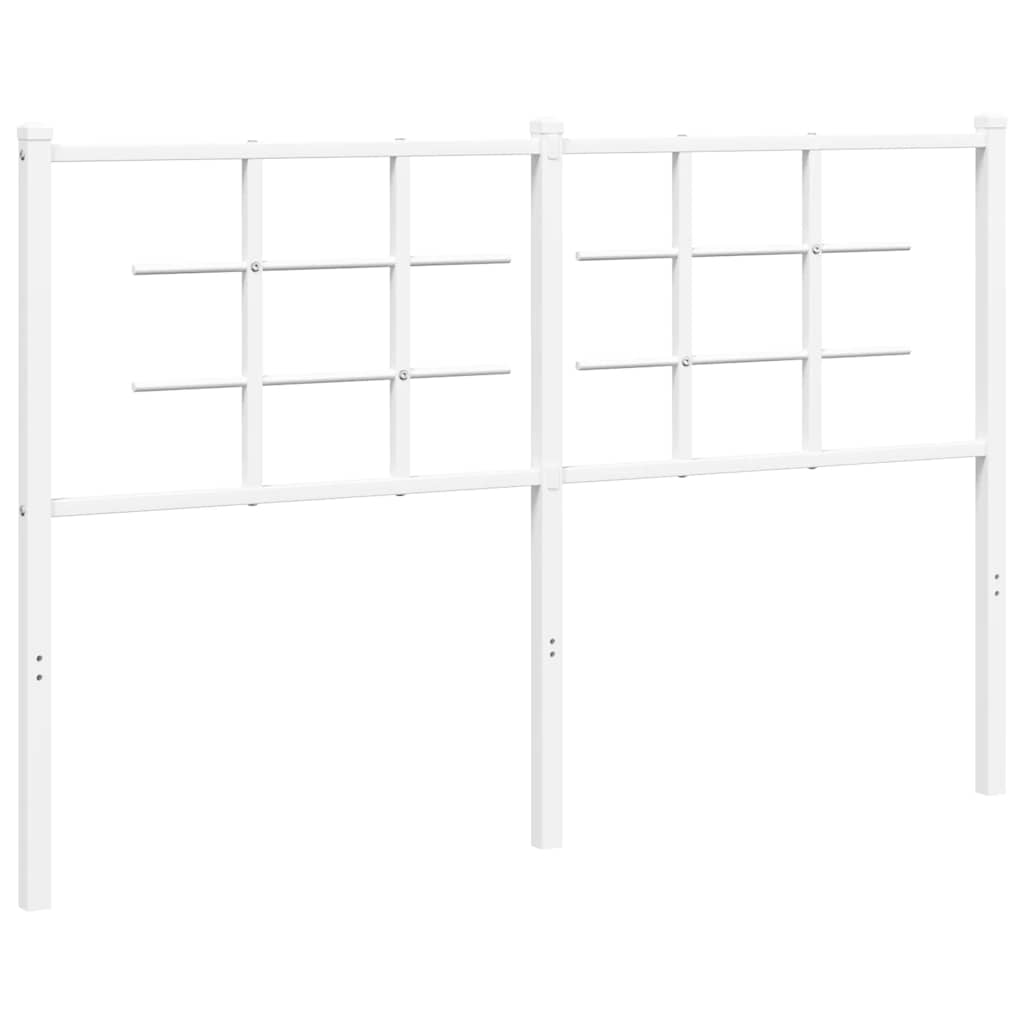 vidaXL Metalowe wymienne wezgłowie, białe, 135 cm