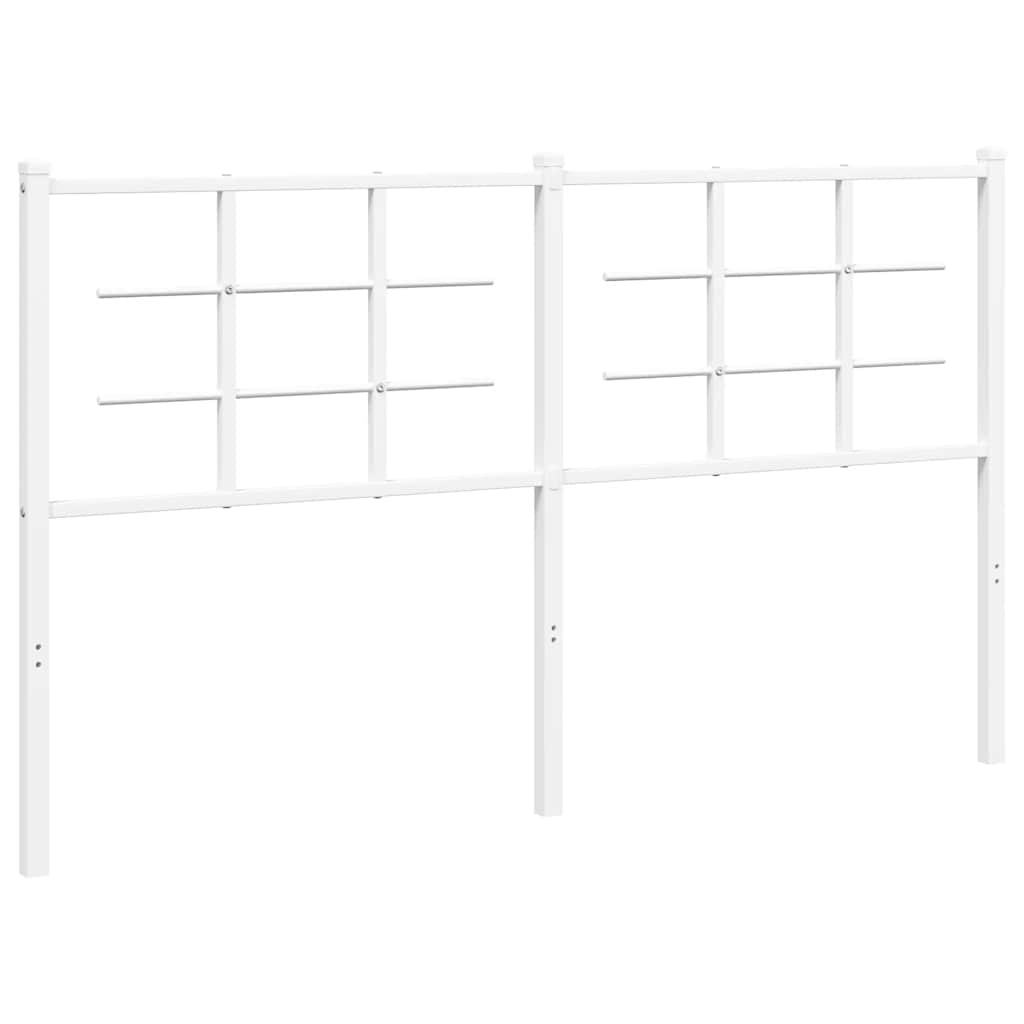 vidaXL Metalowe wymienne wezgłowie, białe, 150 cm