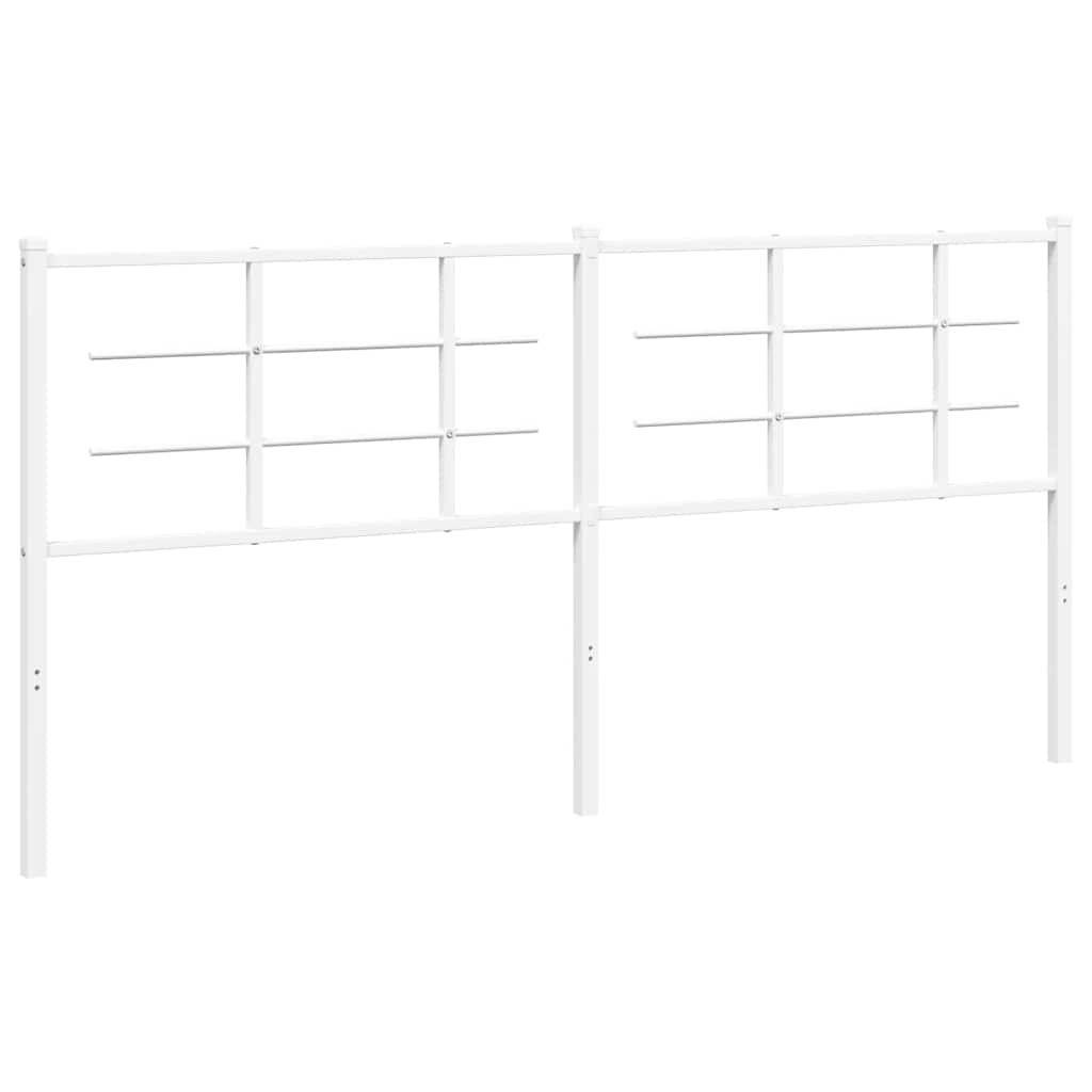 vidaXL Metalowe wymienne wezgłowie, białe, 180 cm