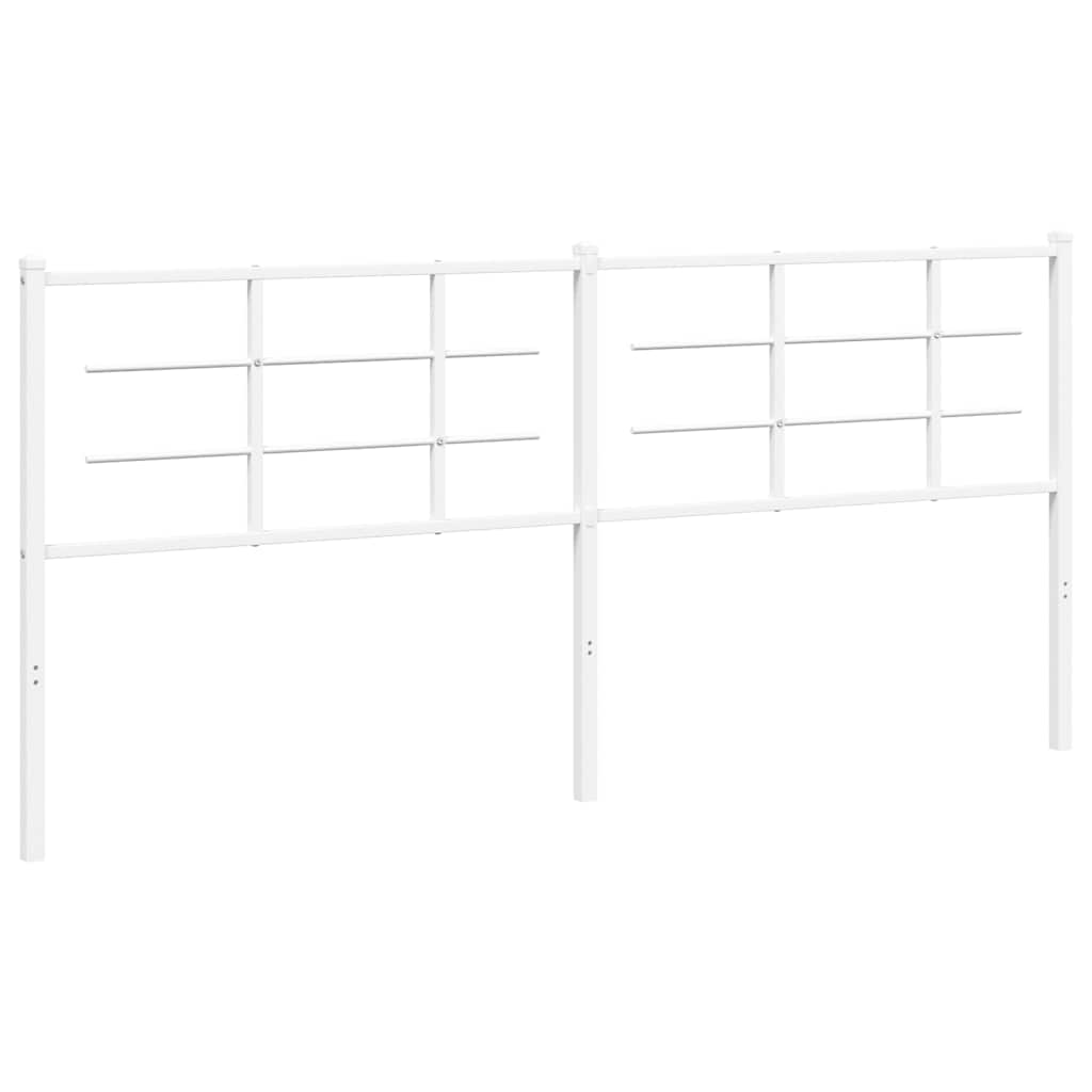 vidaXL Metalowe wymienne wezgłowie, białe, 200 cm
