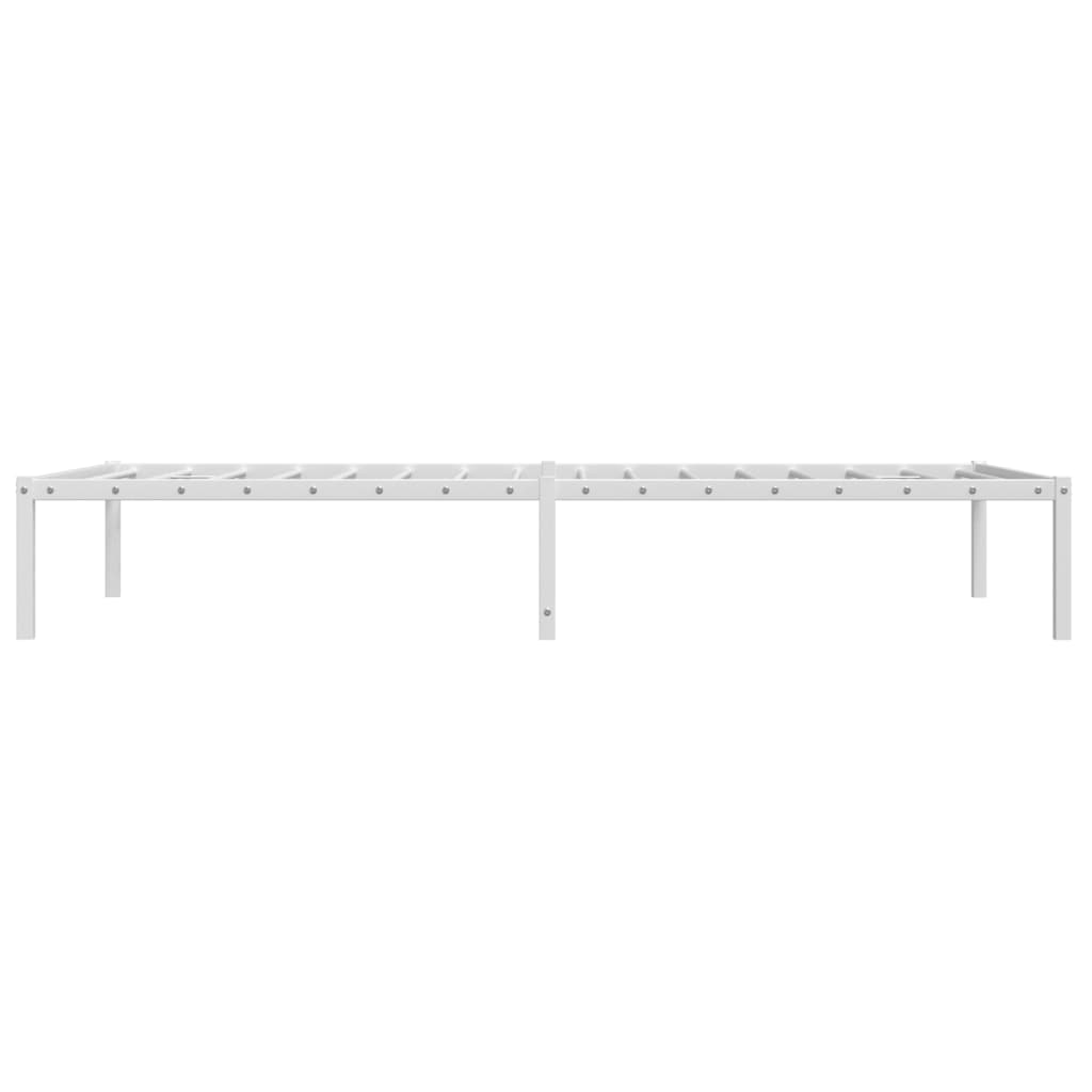 vidaXL Metalowa rama łóżka, biała, 107x203 cm