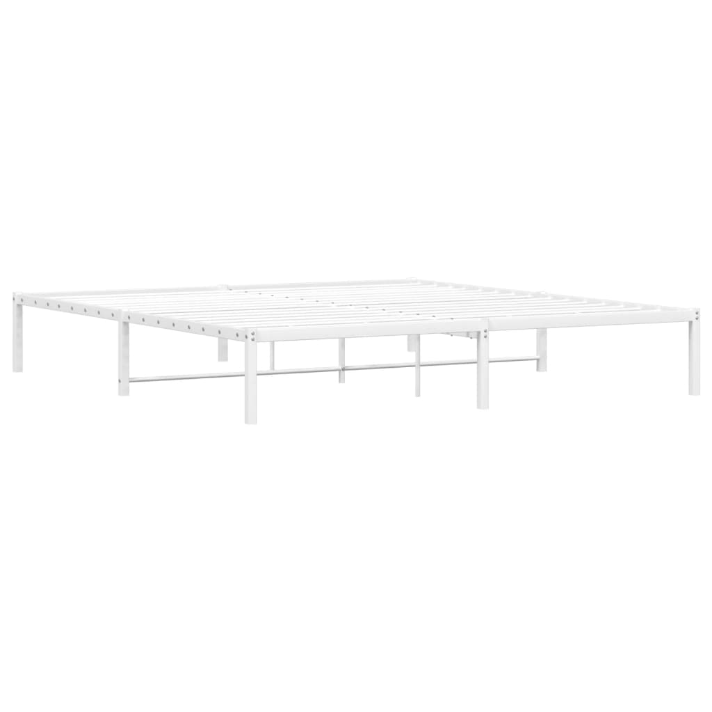 vidaXL Metalowa rama łóżka, biała, 180x200 cm