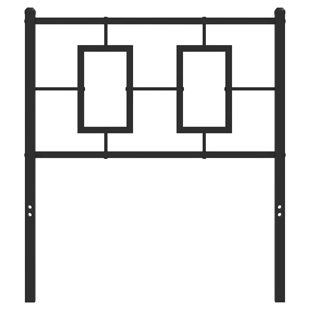 vidaXL Metalowe wymienne wezgłowie, czarne, 75 cm
