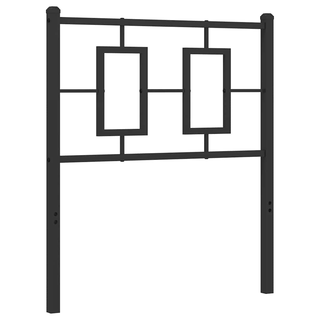 vidaXL Metalowe wymienne wezgłowie, czarne, 75 cm