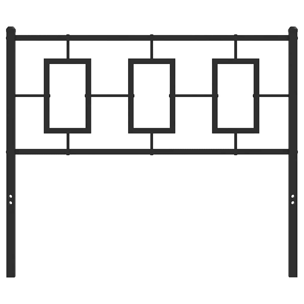 vidaXL Metalowe wymienne wezgłowie, czarne, 100 cm