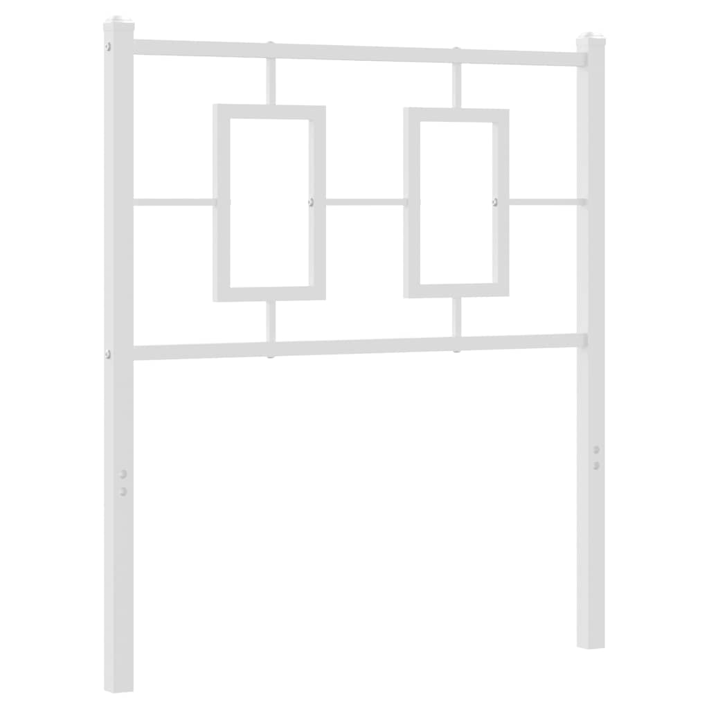vidaXL Metalowe wymienne wezgłowie, białe, 75 cm