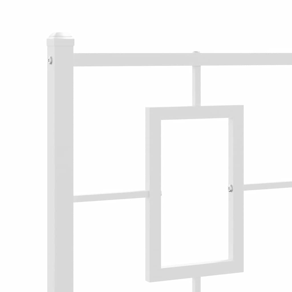 vidaXL Metalowe wymienne wezgłowie, białe, 75 cm
