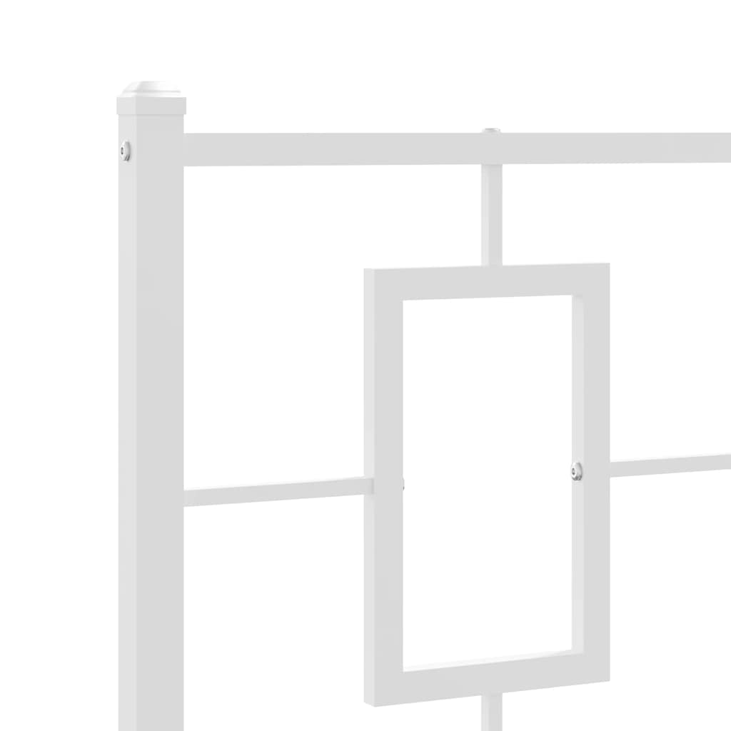 vidaXL Metalowe wymienne wezgłowie, białe, 100 cm