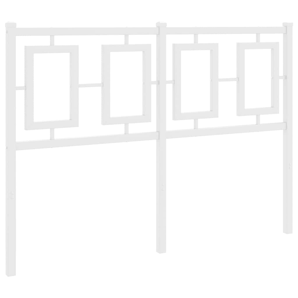 vidaXL Metalowe wymienne wezgłowie, białe, 120 cm