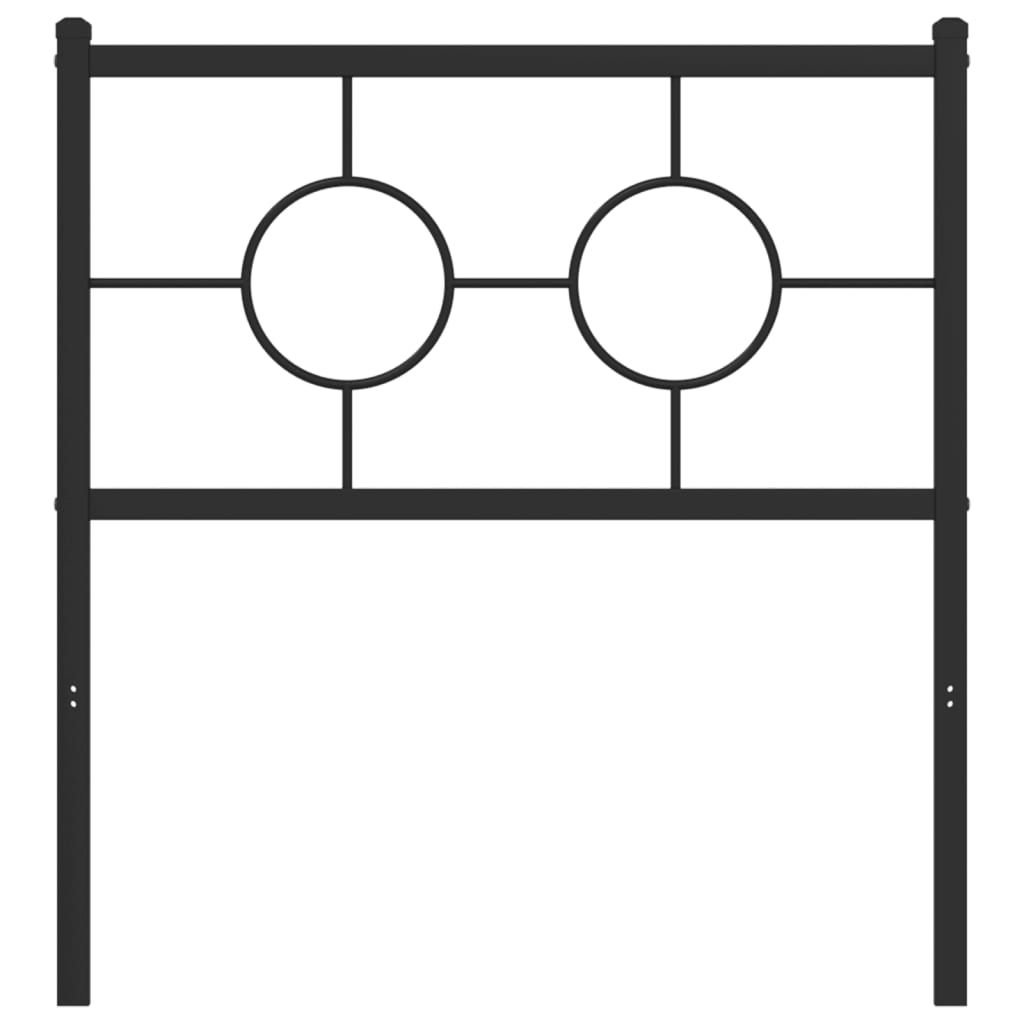 vidaXL Metalowe wymienne wezgłowie, czarne, 75 cm