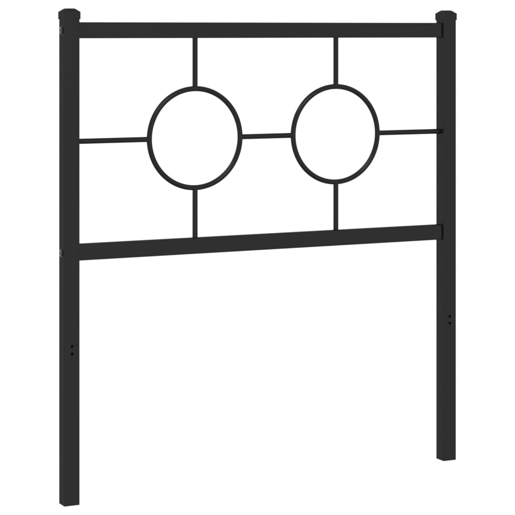 vidaXL Metalowe wymienne wezgłowie, czarne, 75 cm