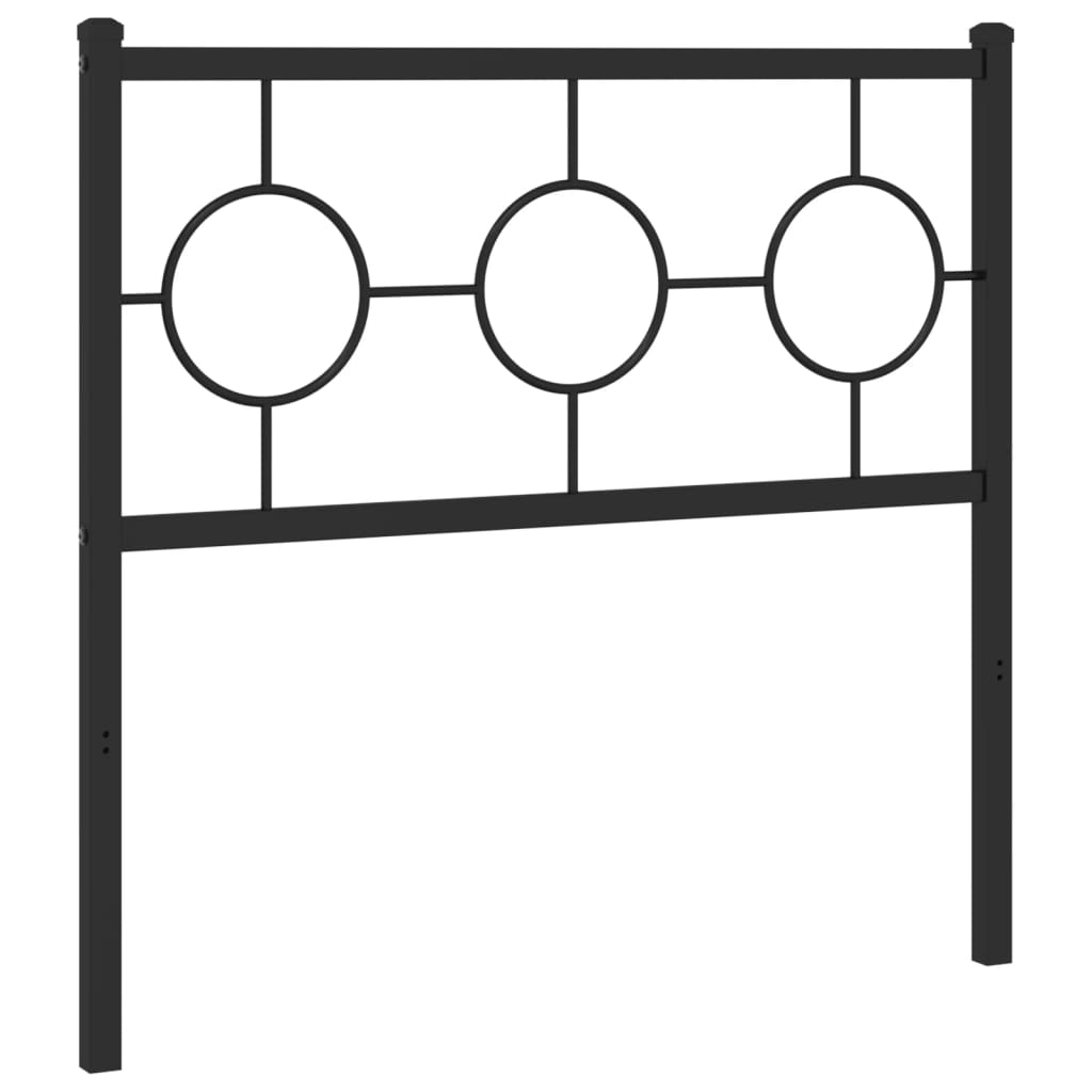vidaXL Metalowe wymienne wezgłowie, czarne, 90 cm