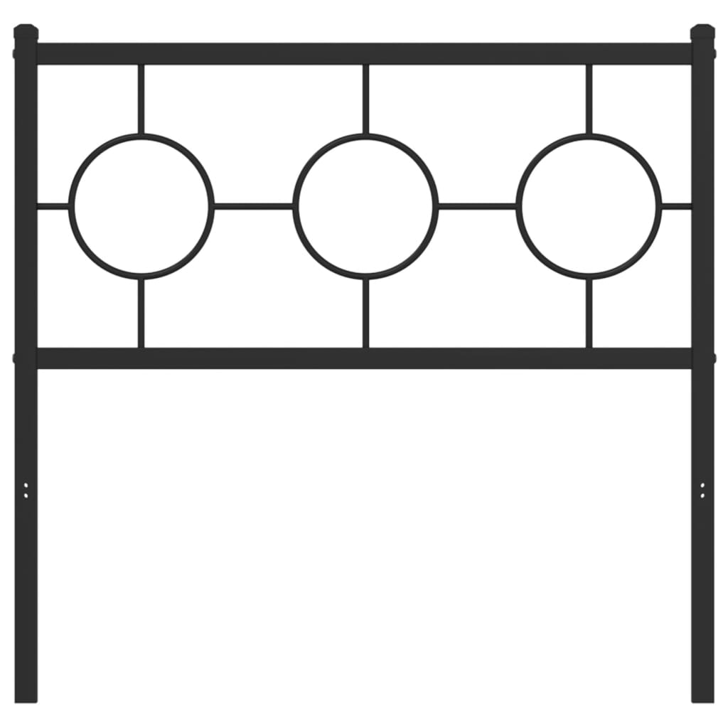vidaXL Metalowe wymienne wezgłowie, czarne, 90 cm