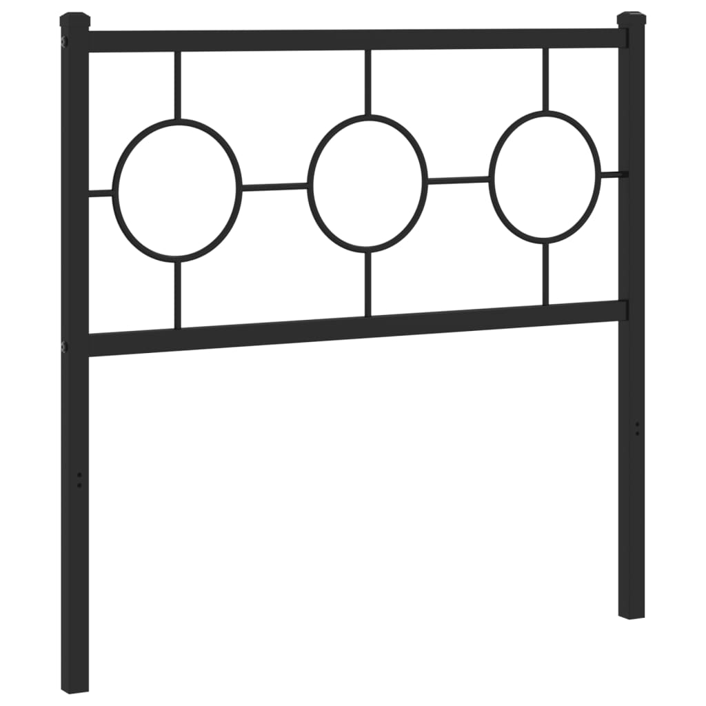 vidaXL Metalowe wymienne wezgłowie, czarne, 90 cm