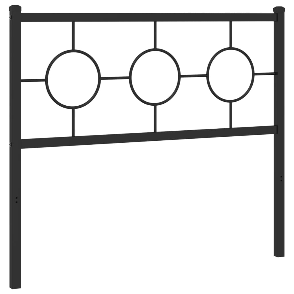 vidaXL Metalowe wymienne wezgłowie, czarne, 100 cm