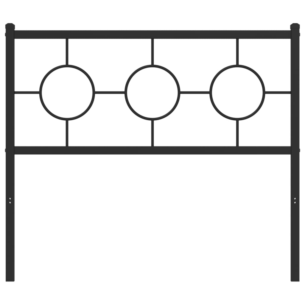 vidaXL Metalowe wymienne wezgłowie, czarne, 100 cm