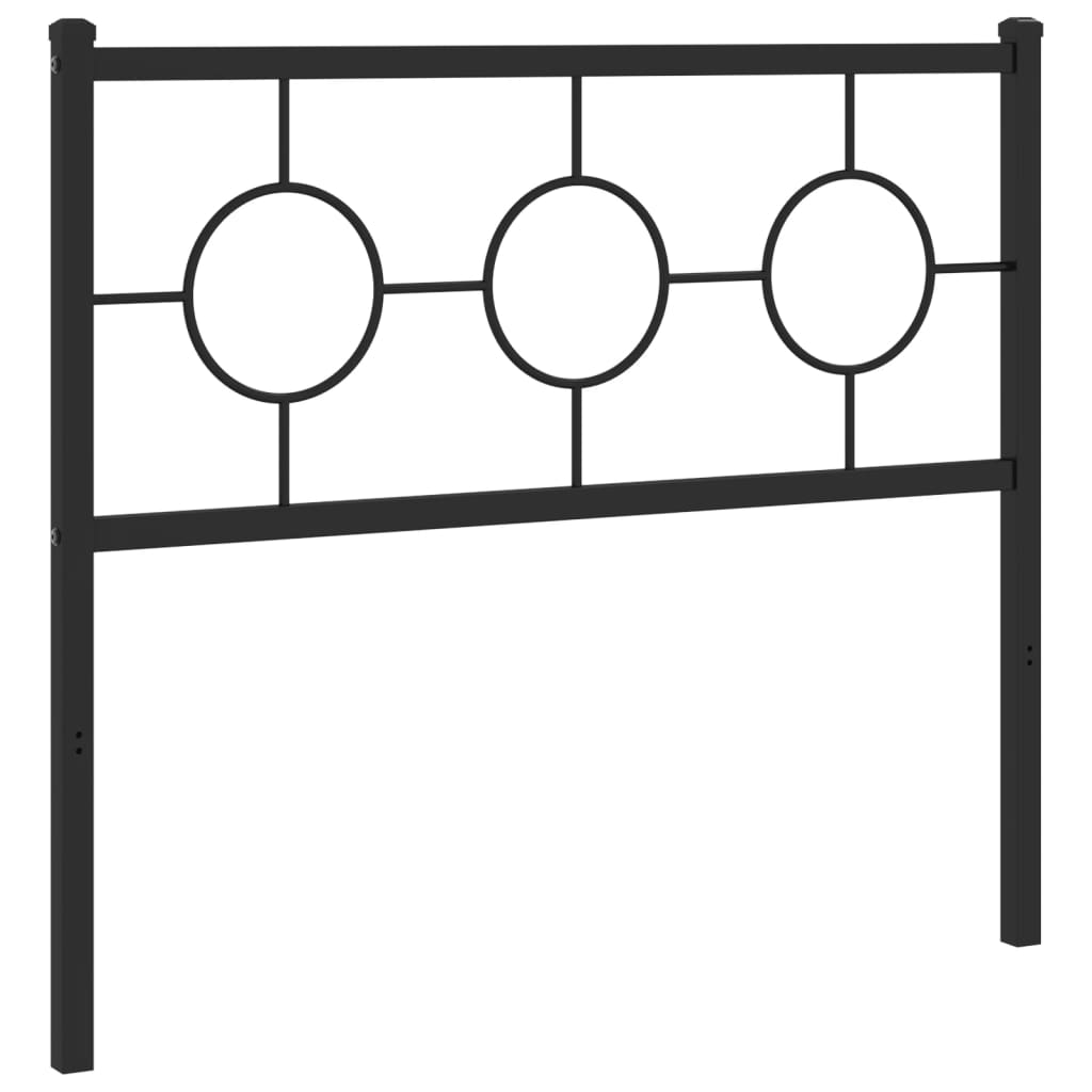 vidaXL Metalowe wymienne wezgłowie, czarne, 100 cm
