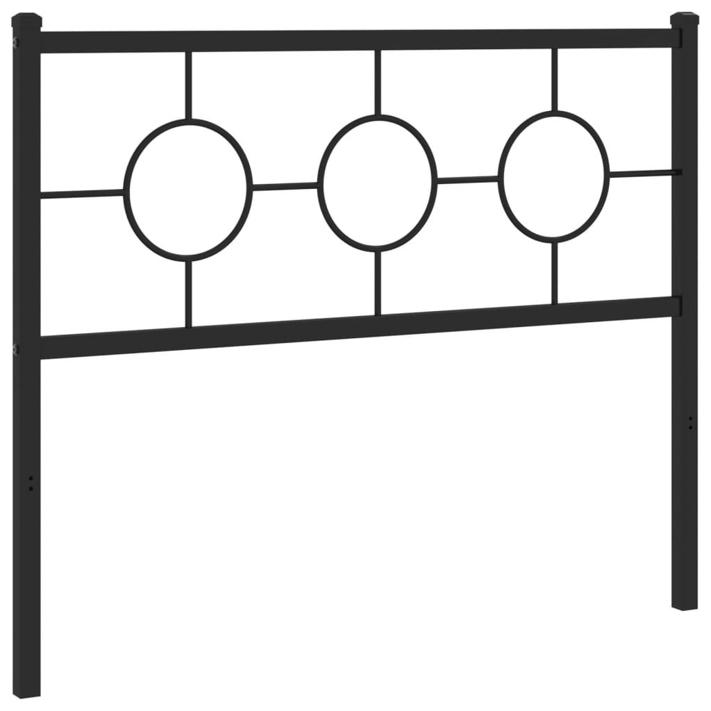 vidaXL Metalowe wymienne wezgłowie, czarne, 107 cm