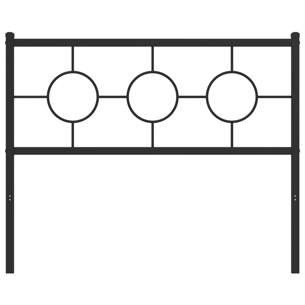 vidaXL Metalowe wymienne wezgłowie, czarne, 107 cm