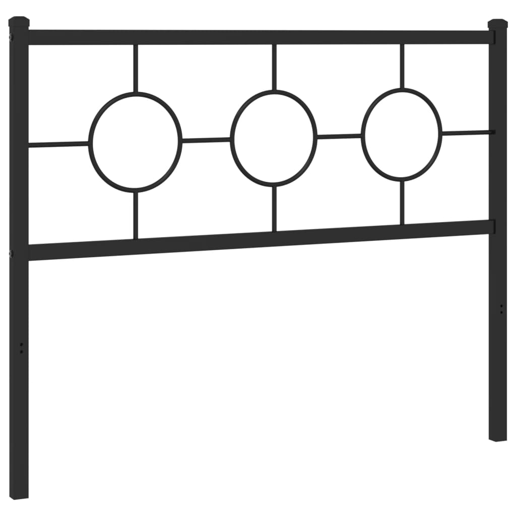 vidaXL Metalowe wymienne wezgłowie, czarne, 107 cm