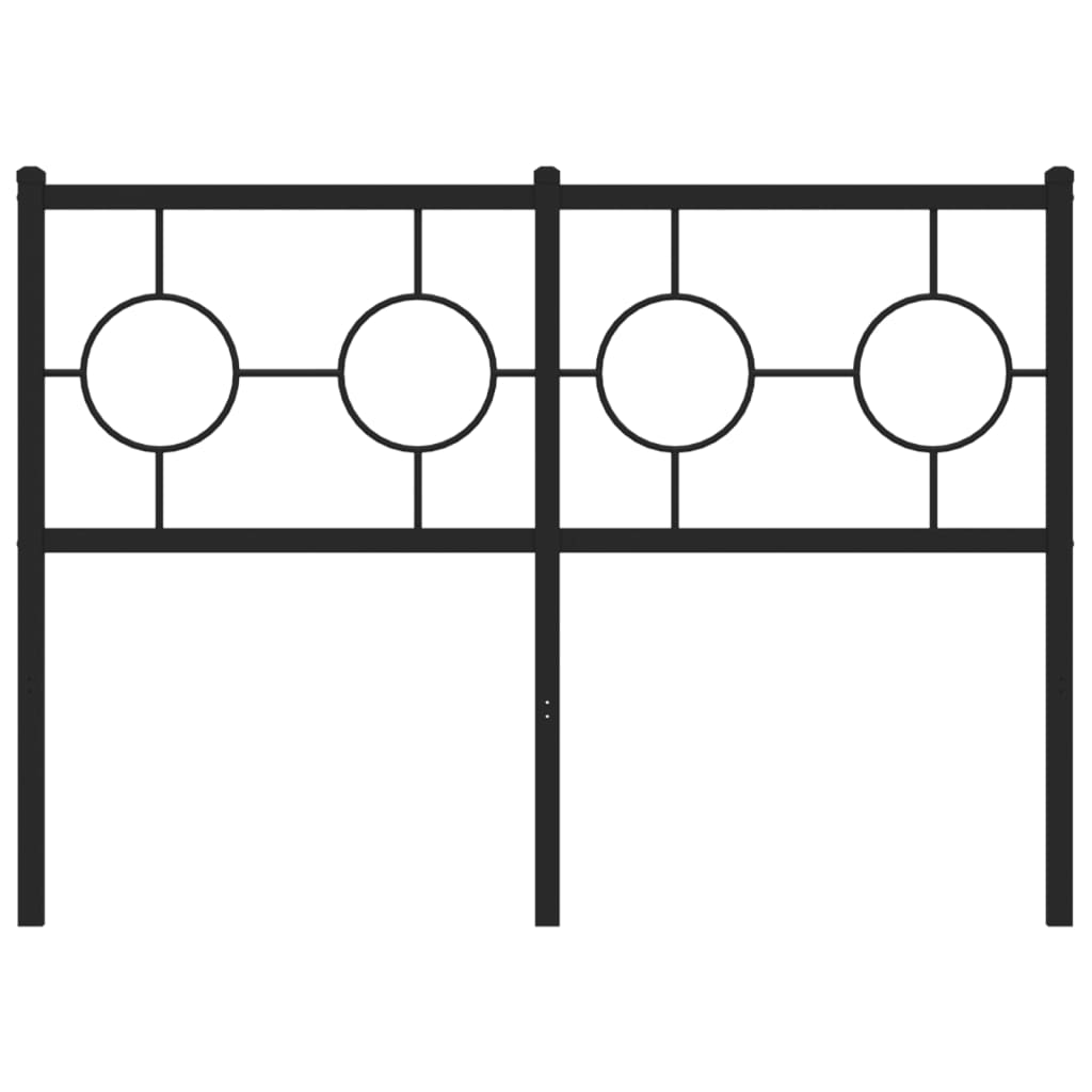 vidaXL Metalowe wymienne wezgłowie, czarne, 120 cm