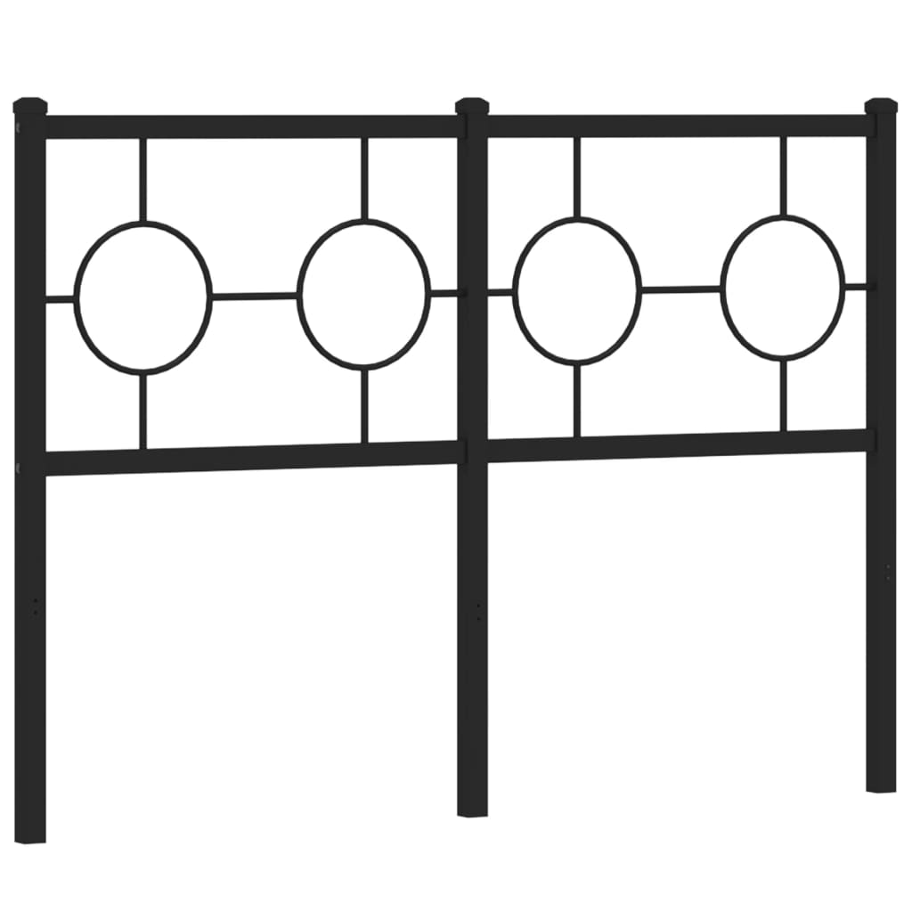 vidaXL Metalowe wymienne wezgłowie, czarne, 120 cm
