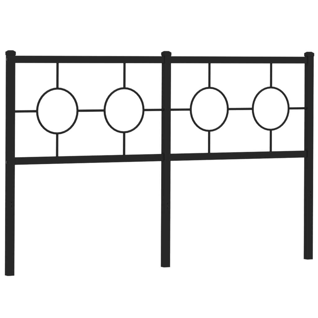 vidaXL Metalowe wymienne wezgłowie, czarne, 150 cm