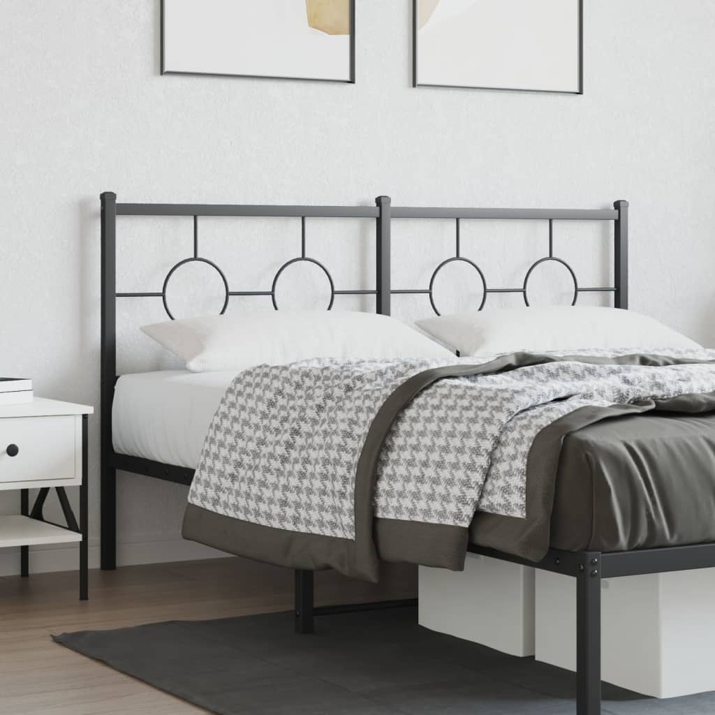 vidaXL Metalowe wymienne wezgłowie, czarne, 150 cm