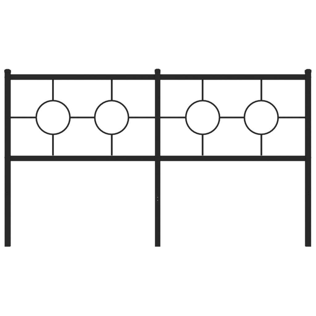 vidaXL Metalowe wymienne wezgłowie, czarne, 160 cm