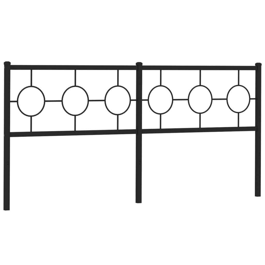 vidaXL Metalowe wymienne wezgłowie, czarne, 180 cm