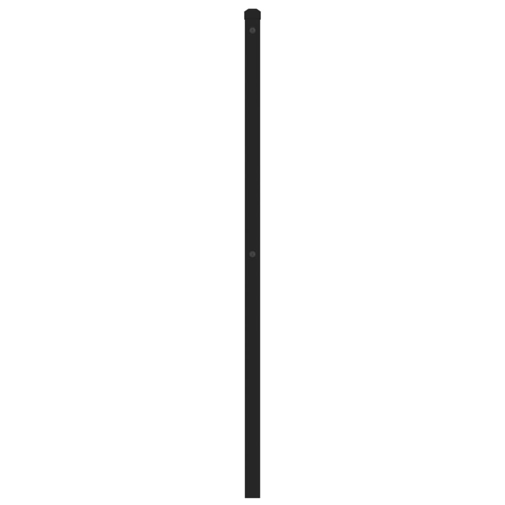 vidaXL Metalowe wymienne wezgłowie, czarne, 193 cm