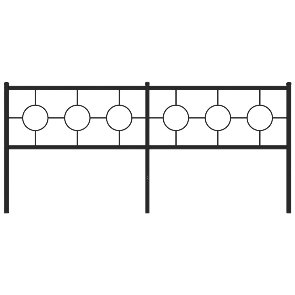 vidaXL Metalowe wymienne wezgłowie, czarne, 200 cm