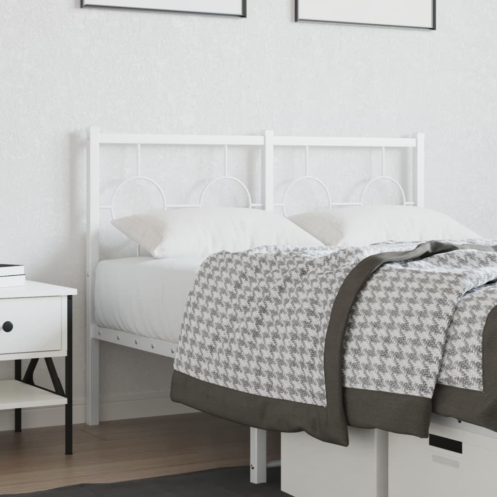 vidaXL Metalowe wymienne wezgłowie, białe, 120 cm