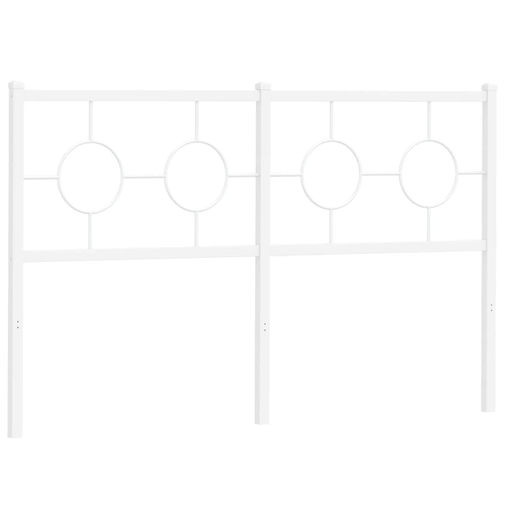 vidaXL Metalowe wymienne wezgłowie, białe, 140 cm