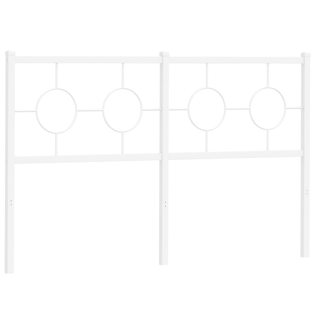 vidaXL Metalowe wymienne wezgłowie, białe, 140 cm