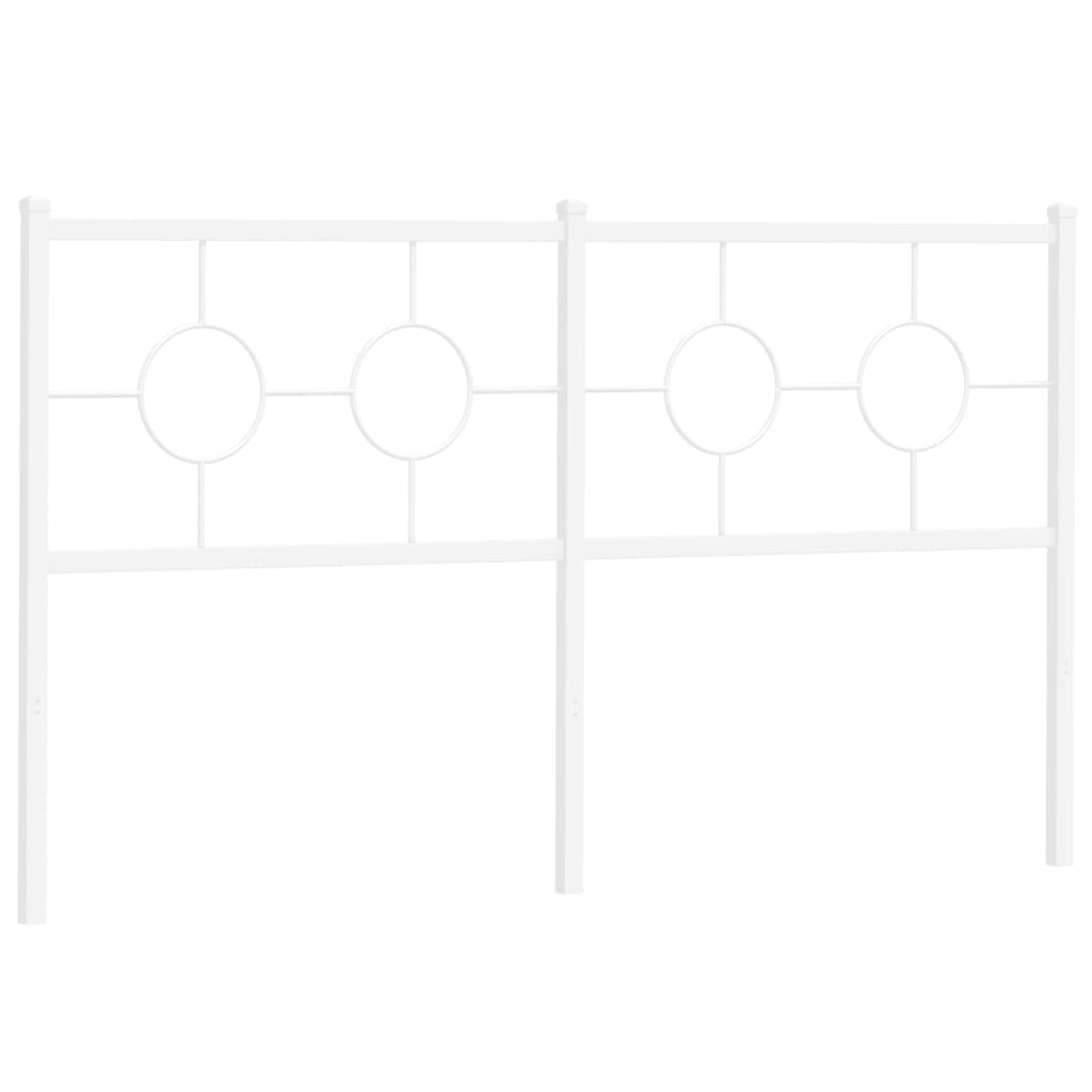 vidaXL Metalowe wymienne wezgłowie, białe, 150 cm
